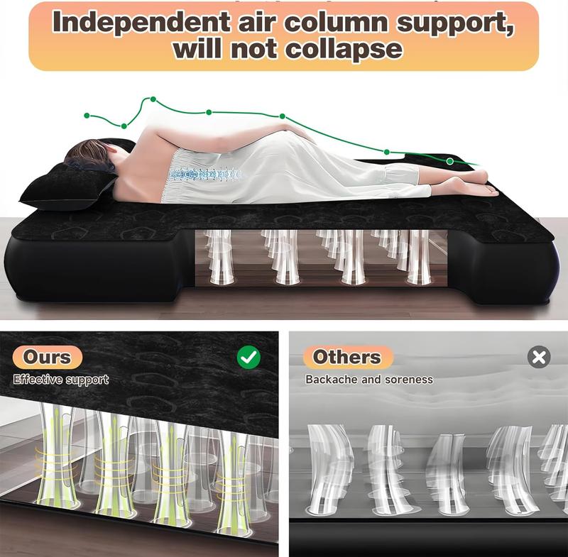 Umbrauto Built-in Pump Air Mattress for 5.5-5.8ft Short Tuck Bed, Full-Size Pickup Inflatable Airbed Custom Fit for Ford F150, Chevy Silverado, GMC Sierra, Dodge Ram, Toyota Tundra, Nissan Titan