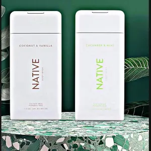 Vegan Native Body Wash | Coconut & Vanilla, Cucumber & Mint - 11.5 oz bottle with pump - Pack of 2