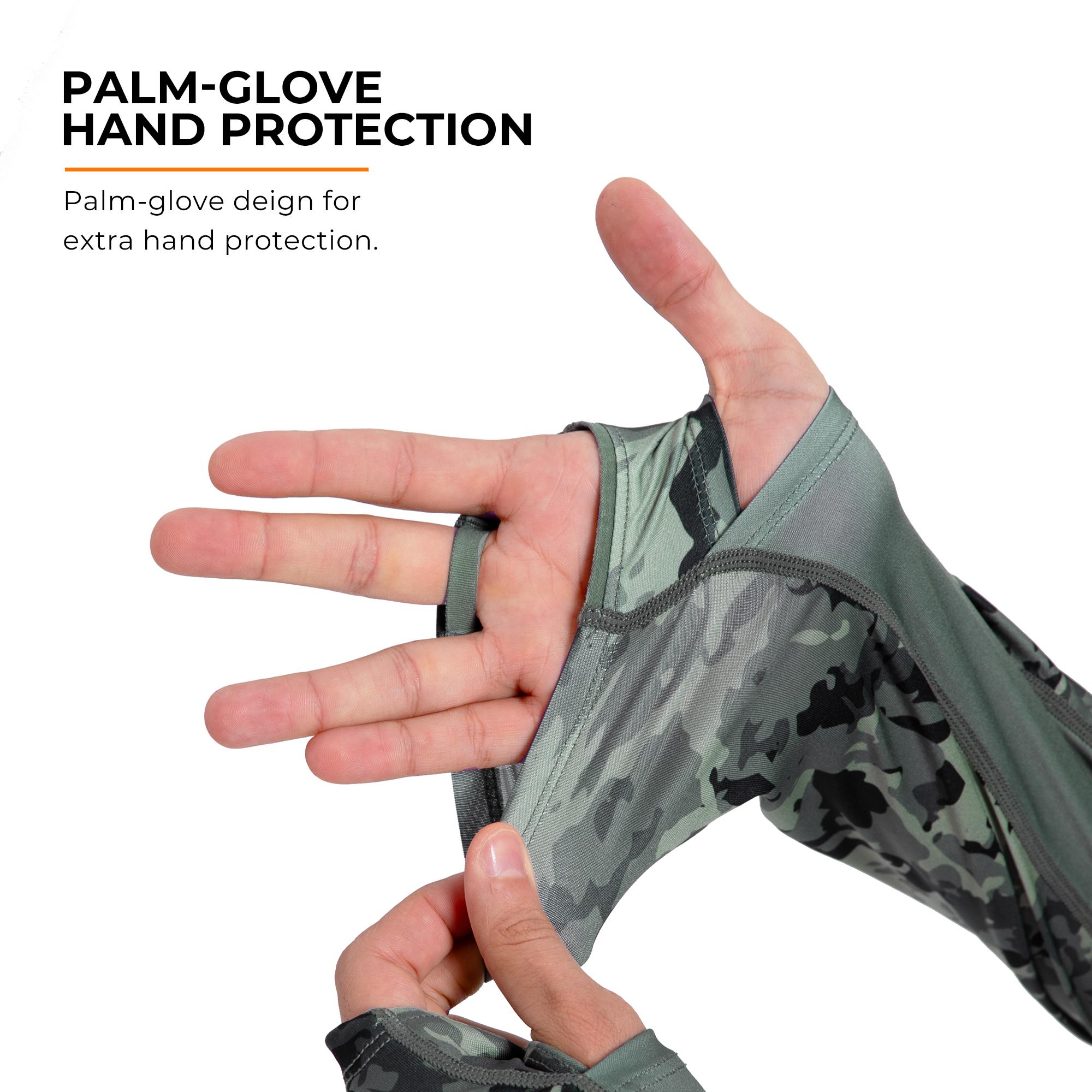 【Clearance】R30 Long Sleeve Crew Neck Sport T-Shirt w/ UV Detection Logo Thumbhole Men UPF 100+ Sun Protection Lightweight Quick Dry Moisture Wicking Breathable Cooling Athletic Activewear for Outdoor Sports Gym Workout Running Hiking Fishing Boating