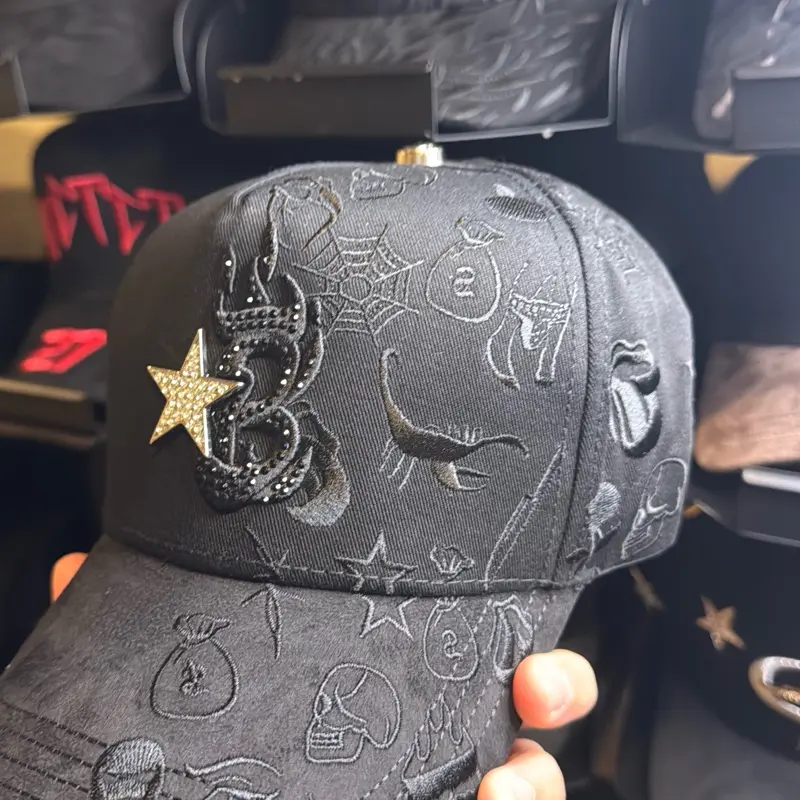 Barbas B Star New Drop G5 Silver Cap with Unique Embroidery and Star Detail