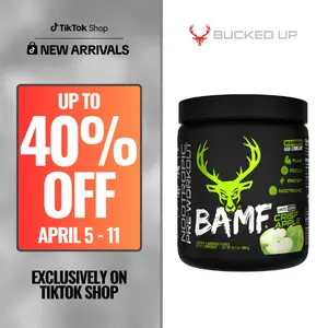 Bucked Up BAMF Pre-Workout [30 Servings] Supplement Fitness High-Stim Nootropic Powder with 333mg Caffeine for Energy & Focus - Optimum