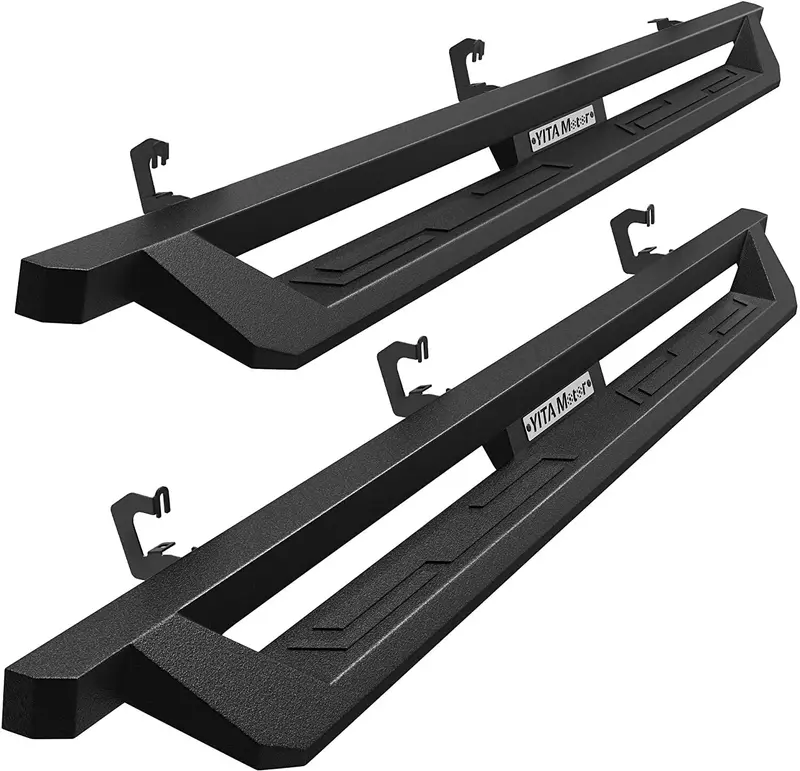 Drop 6 Running Boards For 2007-2018 Chevy Silverado & GMC Sierra Crew Cab – Black Textured Side Steps