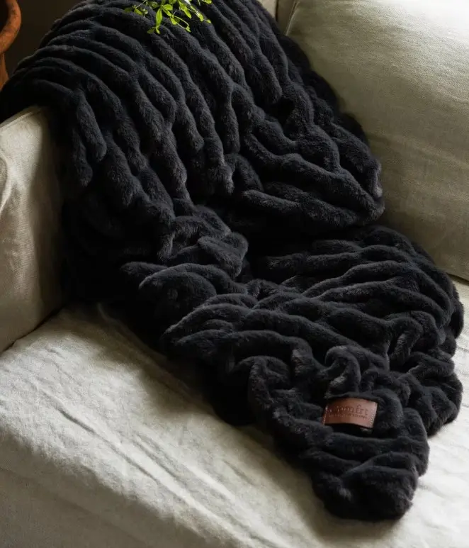 Comfrt Dreamer Blanket Medium - Solid Color Thunder 50" x 60" Plush Velvety Polyester Cozy Weighted Gift for Relaxation warm fluffy