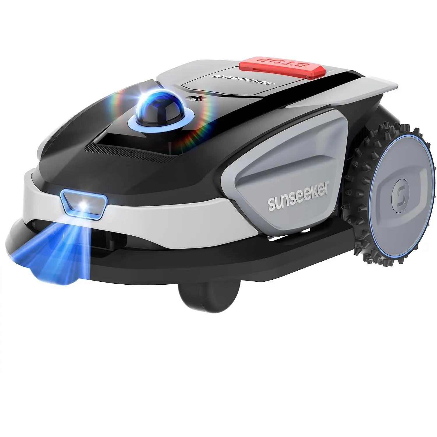 Sunseeker S4 LiDAR Robotic Lawn Mower, Up to 0.25 Acre, Wire-Free 360° 3D LiDAR + Vision AI Navigation, Systematic Mowing, 42% Slope, App Control, 60 dB Quiet