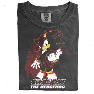 Shadow Hedgehog Gaming Comfort Color Tee Ring Spun Cotton Casual Soft Washed T-Shirt Trendy Tops for Perfect Gift