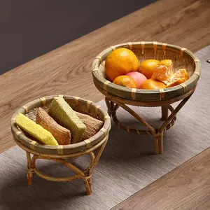 Crafted Elegance: Bamboo Weaving Fruit and Snack Basket - Sustainable and Versatile Storage Solution
