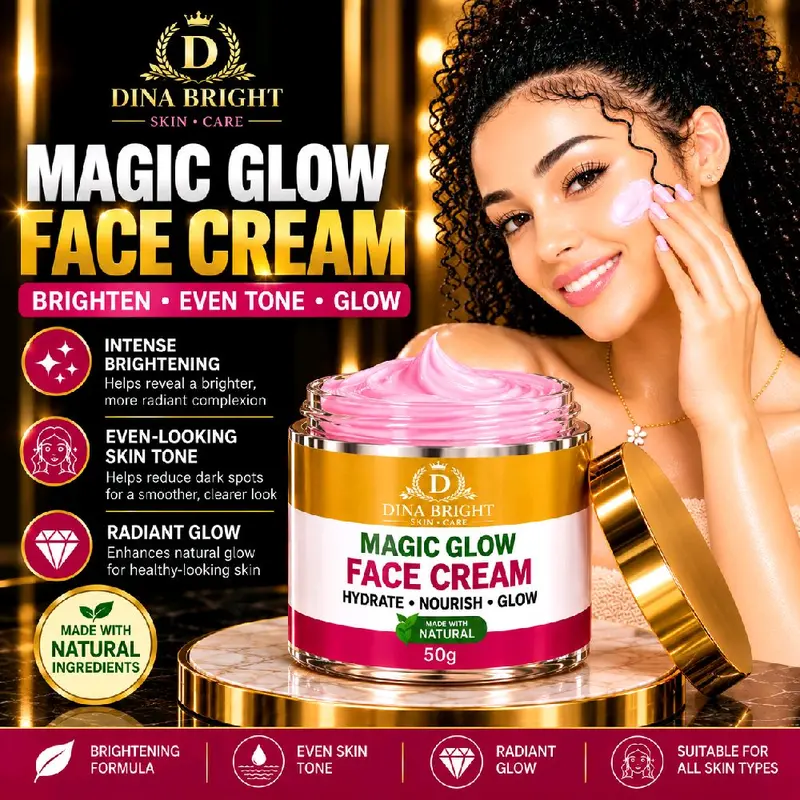 MAGIC GLOW BEAUTY STRONG BRIGHTENING FACE CREAM – 4–8 SHADES BRIGHTER, POWER COMPLEXION GLOW FOR DULL & UNEVEN-LOOKING SKIN.
