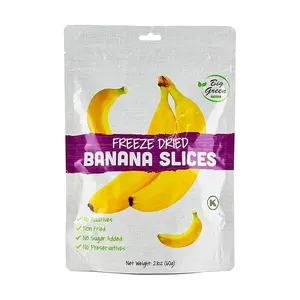 BIG GREEN Freeze Dried Banana Chips - 100% Natural Fruit Snack, 0g Sugar, 0 Additives, 60g Bag BIG GREEN Freeze Dried Banana Chips - 100% Natural Fruit Snack, 0g Sugar, 0 Additives, 60g Bag