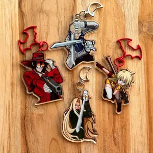 Hellsing Ultimate Anime Keychains - Alucard - Integra Hellsing - Seras Victoria - Alexander Anderson