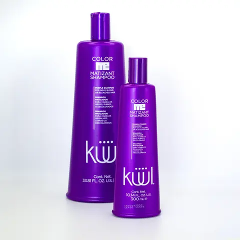 Kuul Color Me Matizant Violet/purple Shampoo for Gray Blond Bleached Hair 33.8 FL. oz. 1 Liter /10.1 FLoz.  matizador platinado de cabello