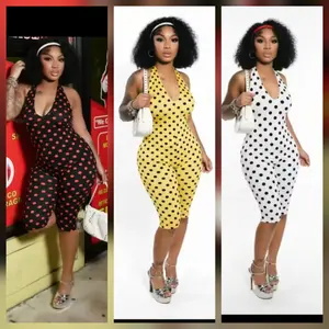 Polka Dot open neck Jumpsuit