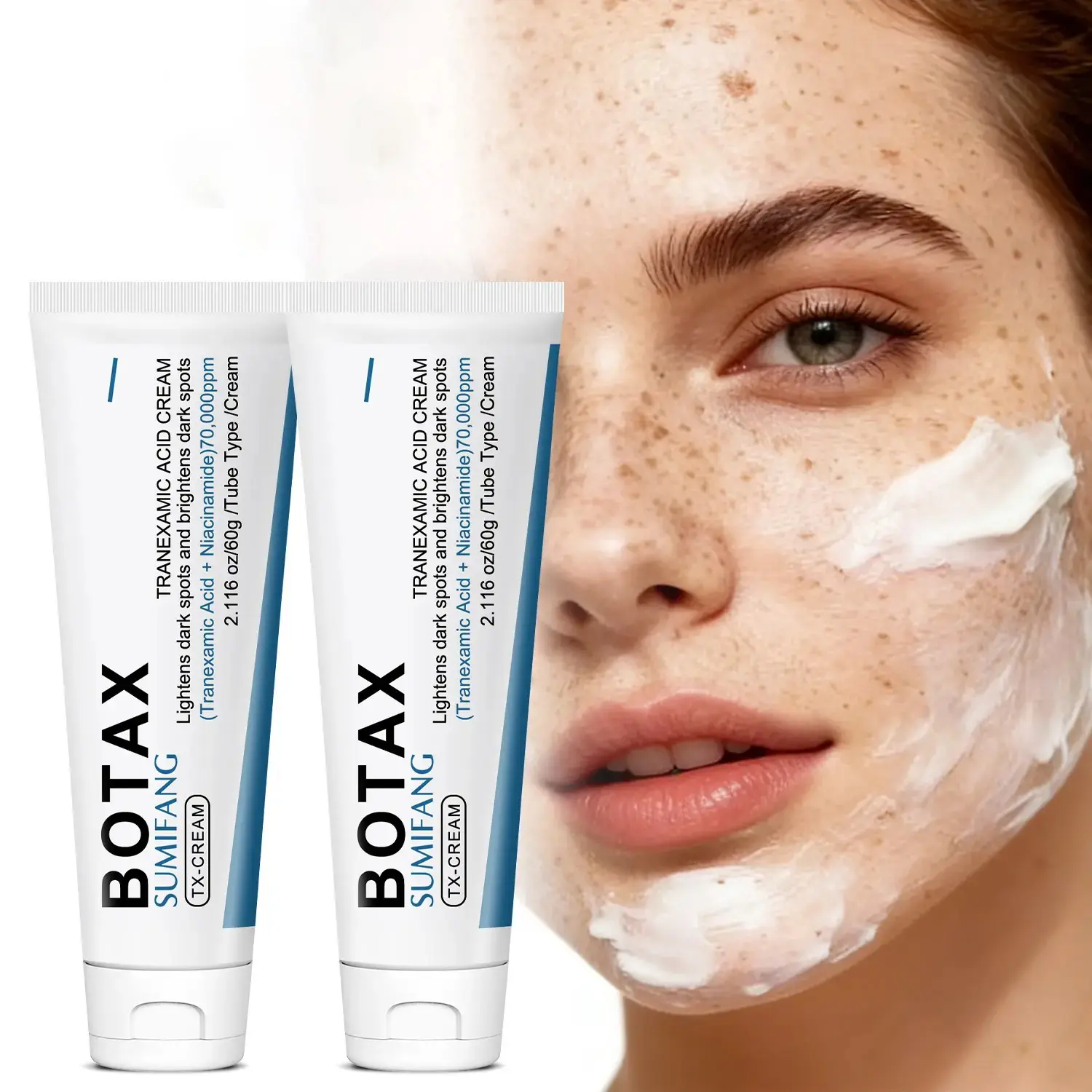 Tranexamic Acid Dark Spot Cream with Niacinamide, Brightening Face Moisturizer for Uneven Skin Tone & Visible Discoloration, Radiance Boosting Daily Skincare, 60g