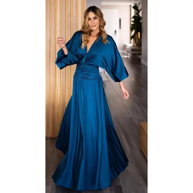 chinese dress ladies Mango Long Sleeve Maxi main image 1