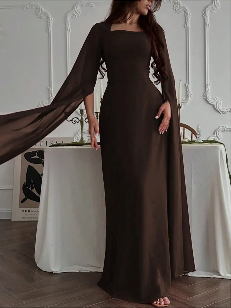 Long cape dresses