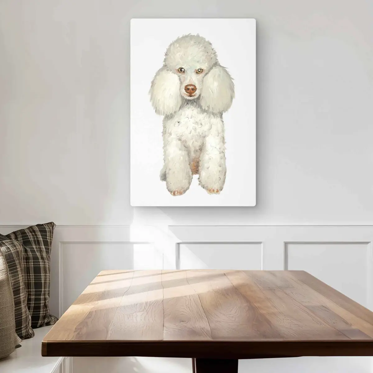 Begin Home Decor C1MP2030T0EF0X 20 x 30 in. French Poodle Bedroom Illustrative Metal Print Wall Art - Home Decor