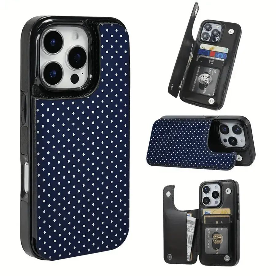Mobile phone case: white star pattern on blue background, this practical TPU mobile phone case has a card slot design, and has various functions such as bank card and bus card. Suitable for iPhone 16 Pro Max, 16, 15 Pro, 14 PLUS, 13, 12 Pro Max series. C