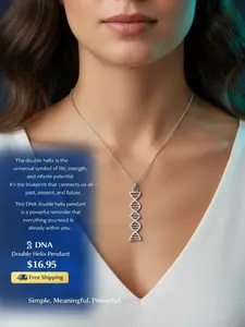 DNA DNA DOUBLE HELIX PENDANT