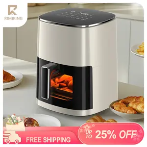RIMIKING Digital Air Fryer, Large Capacity, Multi-Functionality, Touch Panel Control, Easy View Window, Compact Design, KZ-D6QT-GY