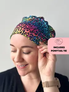 DuoStyle Scrub Hat - Lisa Leopard