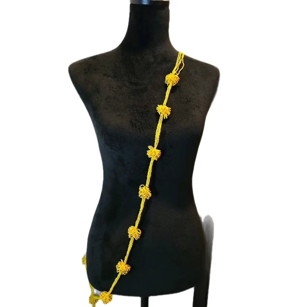 Traditional Nepali yellow chadke tilhari potey necklace