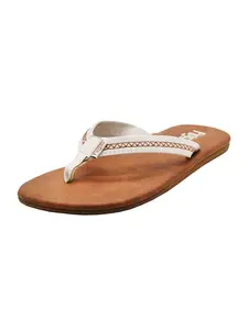 Flojos Women's Claire Thin Profile Thong Sandals Ivory Tan