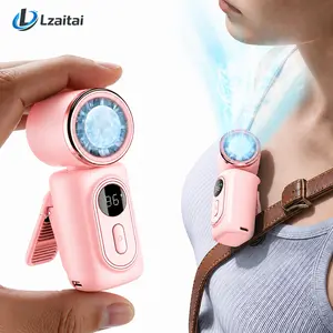 Clip & Cool-Touch Plate Rechargeable USB Charging Cooling Fan, 5-Speed 3000mAh Handheld Portable Fan with Wearable Clip for Umbrellas/Bags, USB-Powered for Summer Camping & Outdoor Travel