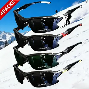 4 Pack Polarized Sunglasses for Men Women, UV400 Sports Sunglasses Lightweight Cycling Running Fishing Driving Outdoor Sun Glasses Value Set Trendy Unisex Eyewear