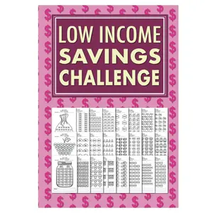 Ester gift-Low Income Savings Challenge Book – Simple Money Tracker for Women, Easy Saving Plans for $100 to $10,000