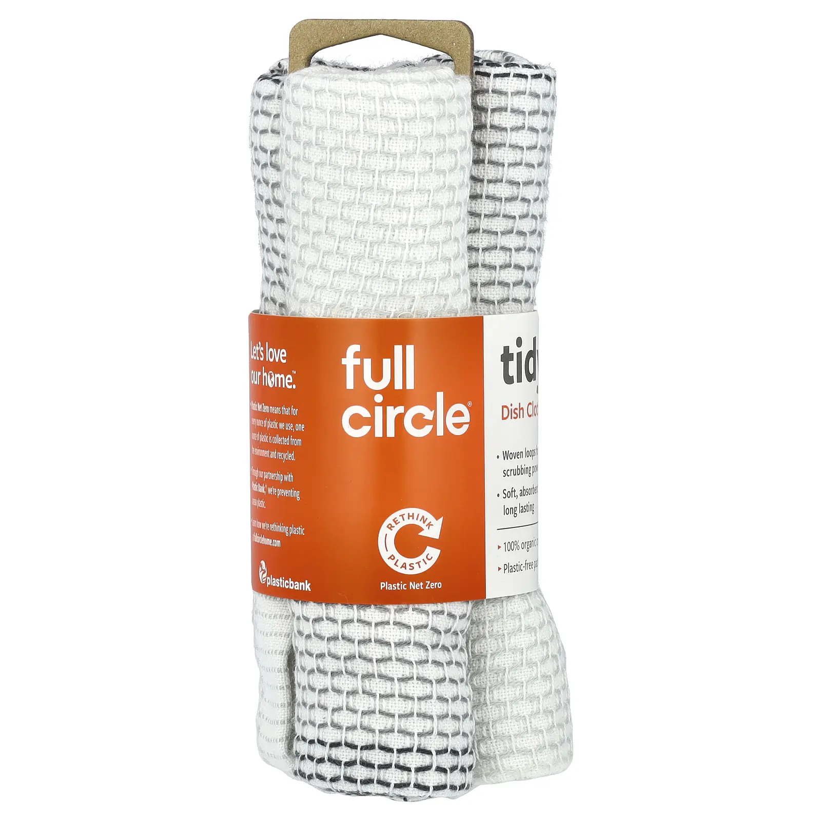Full Circle Tidy™ Dish Cloths, Grey, 3 Cloths