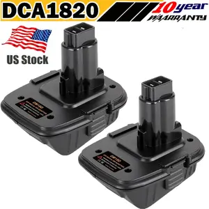 DCA1820 Battery Adapter Convert Compatible with Dewalt 20V Lithium Batteries DCB203 DCB200 DCB206 to Work with 18V Cordless Power Tools
