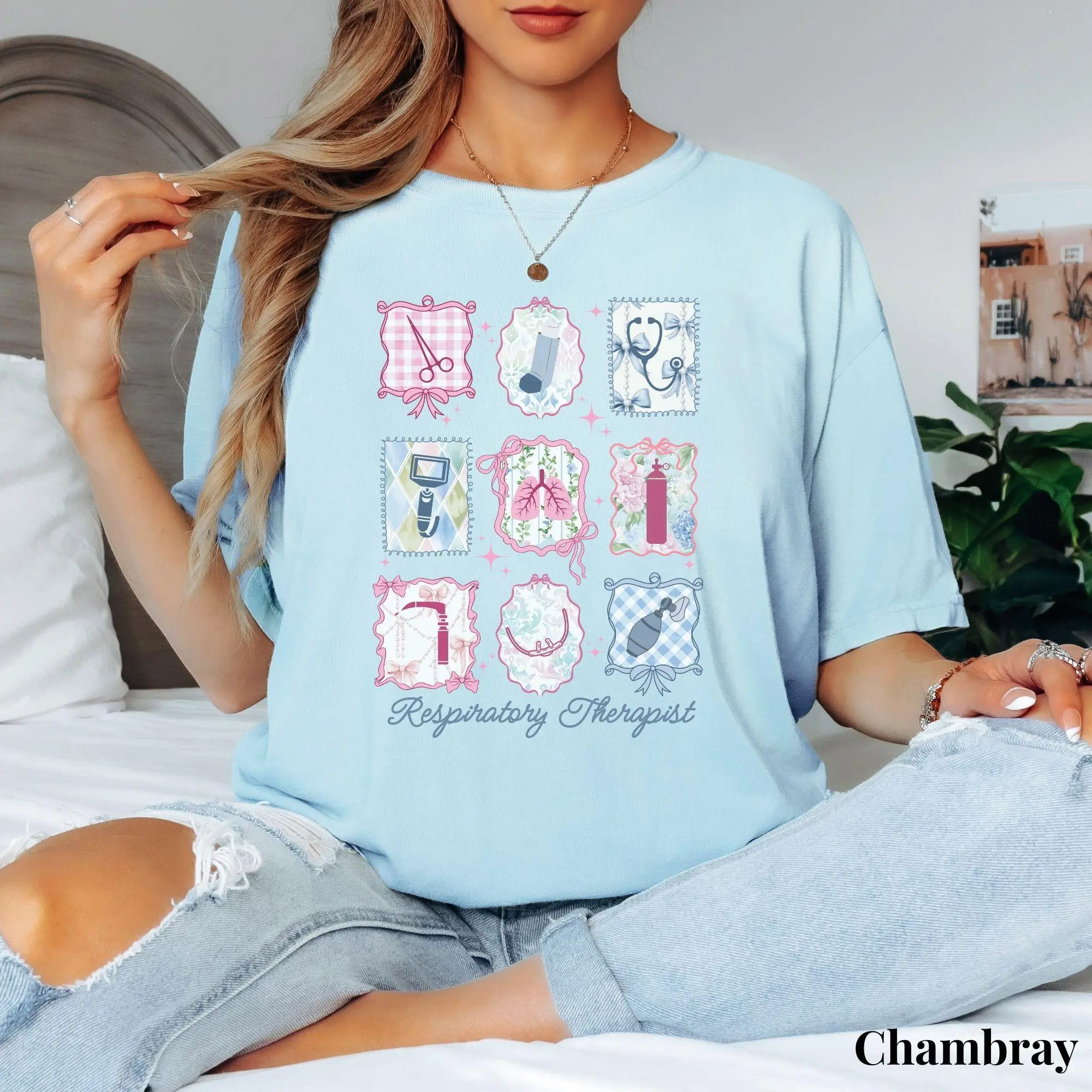 Comfort Colors Respiratory Therapist Shirt, Coquette RT Tshirt, Respiratory Therapy Graduation Gift for New RRT, NICU Rt T-shirt, Peds Rt Cotton Top