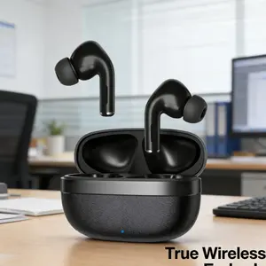 Wireless Bluetooth-compatible Earbuds Hi-Fi Stereo Sound, Long Lasting Battery, Sports Headphones, USB PD Charging, Non-Button Lithium Polymer