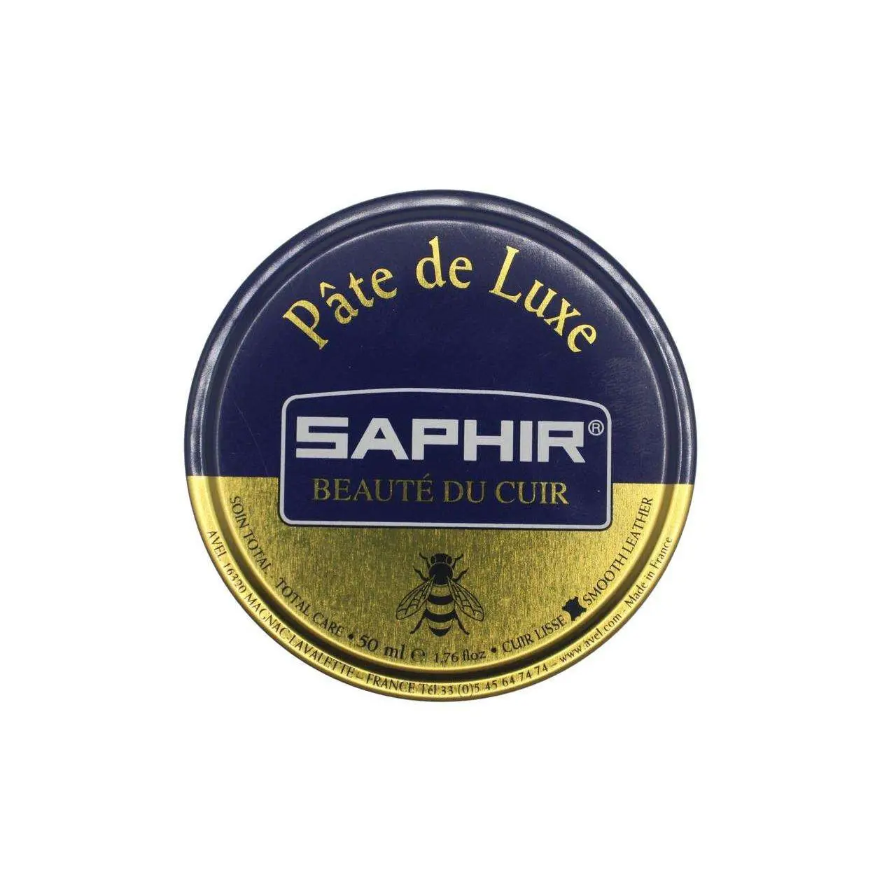 SAPHIR Pate de Luxe Premium Leather Shoe Wax Polish, Classic High-Gloss Finish with Beeswax & Carnauba for Nourishing & Conditioning, 50 ml, Care, Protect, Premium Leather Care, On The Go, Footwear, 1.76 Fl Oz, Beeswax Blend