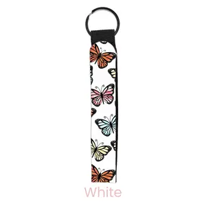 abbyrose Monarch Madness Wristlet Key Chain White