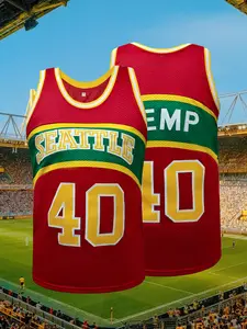 Mens #40 Sports Basketball Black Jersey, Athletic Training Apparel, Breathable Sleeveless Pattern Embroidery Sweatshirt Training Competition Sports Uniforms Suitable for Summer