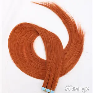 20pcs/ lot 24inches Tape In Bio Synthetic Hair Extensions Heat Resistant Fiber Straight Seamless PU Skin Weft Tape Ins For Women