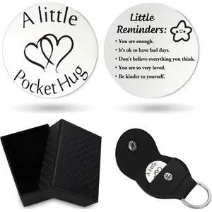 Unique Gifts for Women,Men,Friend,Family - Birthday, Christmas, Valentine's Day Gifts - Pocket Hug Token with Keychain