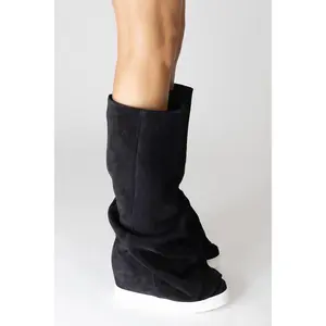 Hero Slouchy Black Suede Boot