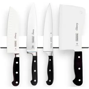 10 Inch White No Drilling Magnetic Knife Holder for Wall Can Be Used As Magnetic Knife Strip and Bar for Kitchen