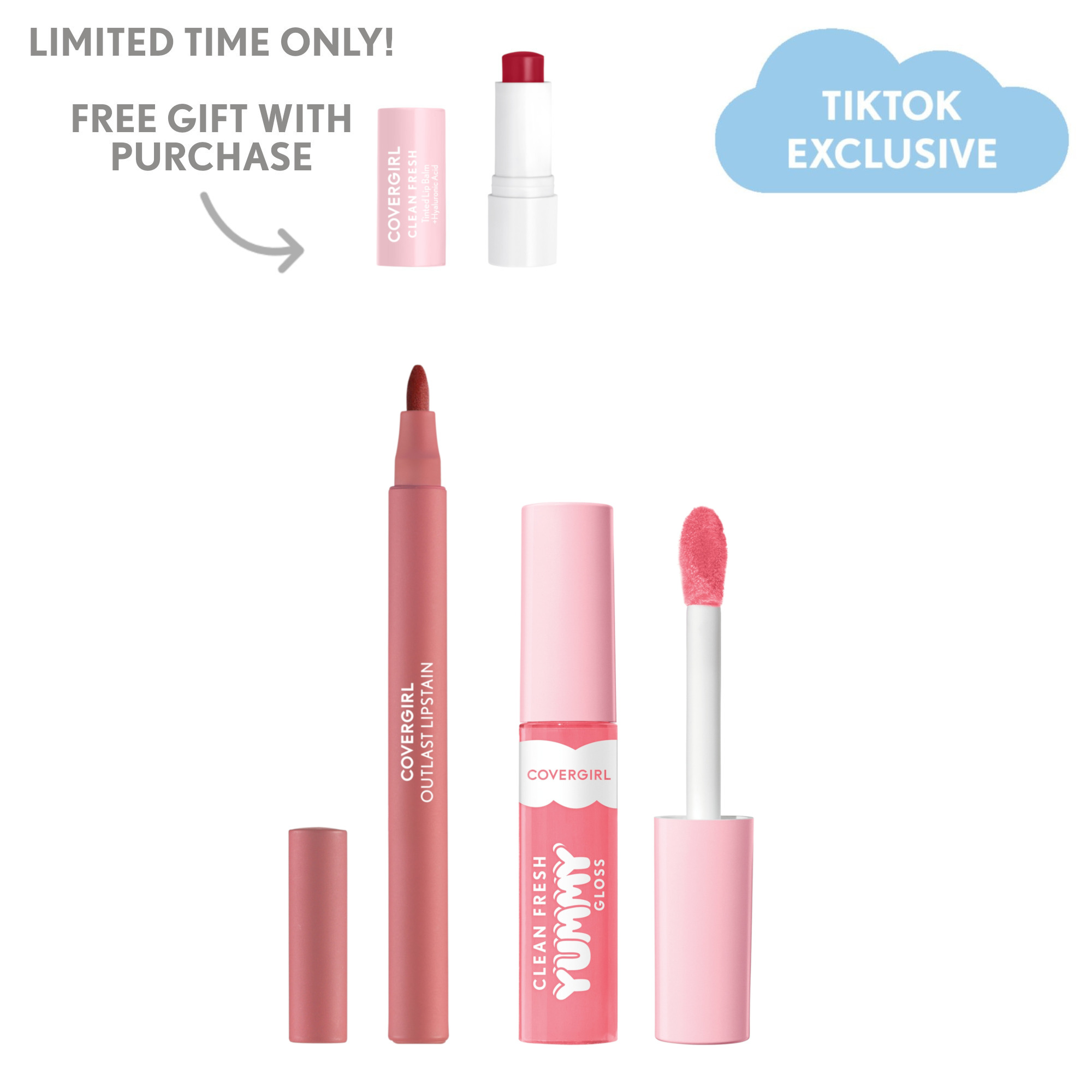 Yummy Lips, COVERGIRL Lipstain + Yummy Gloss Bundle Cosmetic Lipgloss