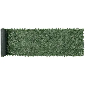39x158in Fade-Resistant Easy-Install Artificial Ivy Rectangular Panel Privacy Fence, Green Wall Screen with Mesh Backing & Strengthened Joints, Harsh Weather-Ready Artificial Foliage Shade Blocker for Garden, Balcony