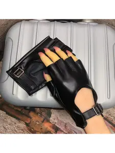 Women's fingerless gloves motorcycling driving pole dance nightclub performance gloves COSPLAY