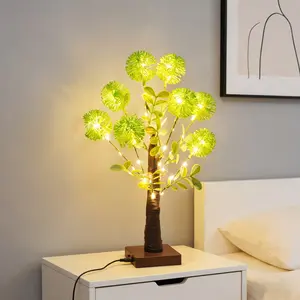 1 Set of Dandelion-shaped Branch Lamp, Desktop Landscape Light, USB/battery Dual Power Supply | Constant on Mode | Easy to Use | Home Decor | Kitchen Ornament | Wedding Party Holiday Atmosphere Table Lamp