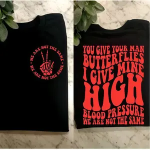 We Are Not The Same Funny High Blood Pressure Meme Graphic Tshirt tee for Men Women Unisex Cotton Streetwear Top Retro Humor Good Graphic Tee T Shirts for Men Trendy Casual Outfit Mens Graphic Tees Viral TikTok Gift