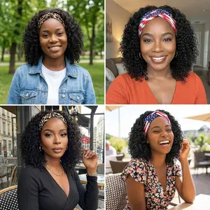 Water Bob Headband Style Human Hair Wigs for Stunning Looks 100% Natural Look Comfortable Fit Various Colors for Parties & Everyday Use Secure Stylish Fit Glamorous Eye-Catching