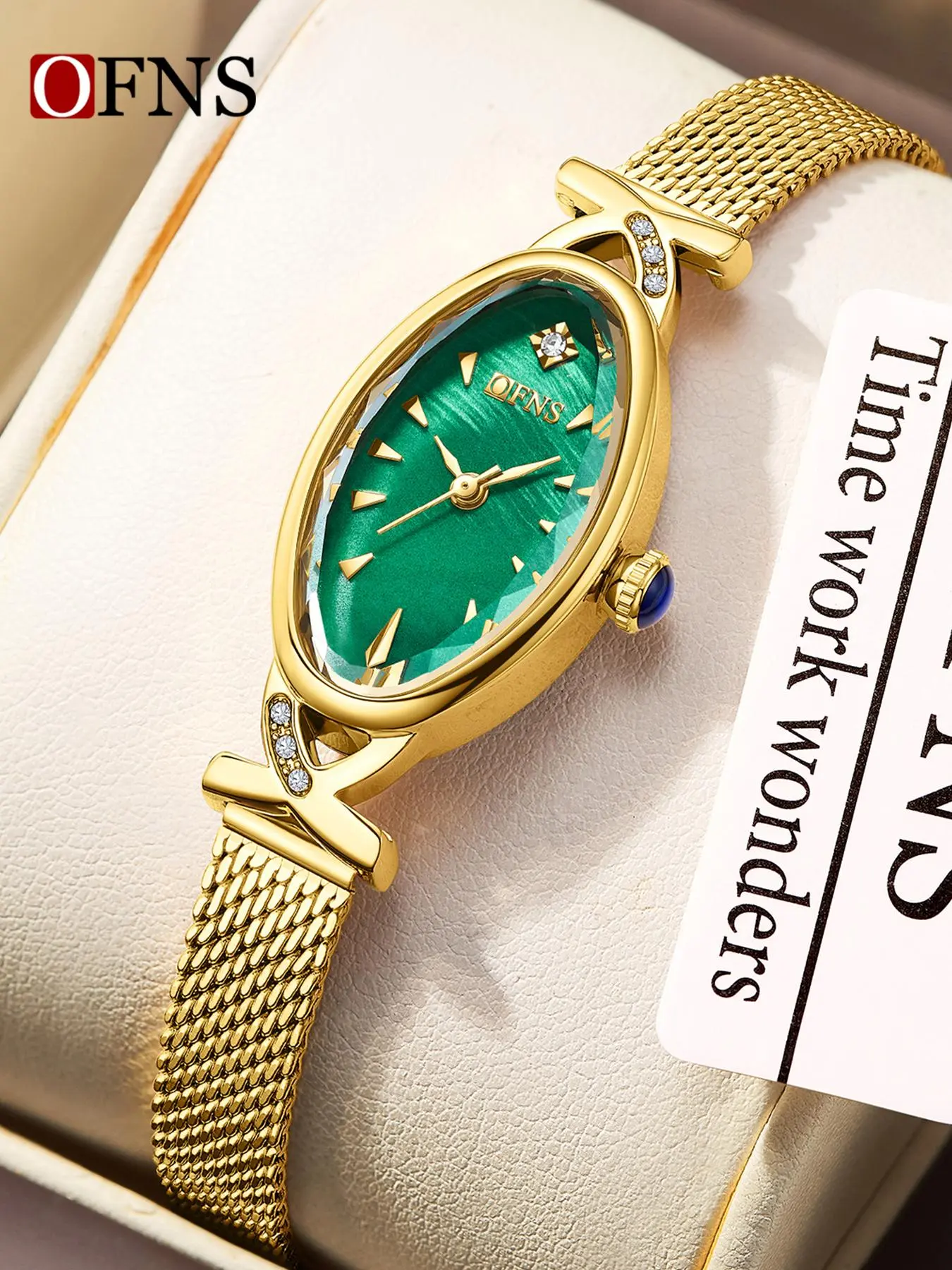 OFNS Women's Light Luxury Elegant 3ATM Waterproof Oval Vintage Quartz Analog Watch, Elegant Fashion Watch, Stylish Timepiece for Every Occasion, Perfect Gift for Her