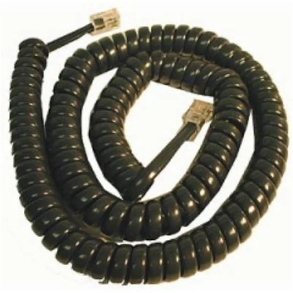 212 MAIN ICC GCHA444012-FMG 12ft Charcoal Curled Handset Cord, Curtain & Blind Accessory, Accessories