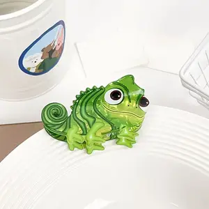 1 Piece cute Frog Hair Clip - Acetic Acid, Green Cartoon Animal Design, Expressive Eyes, Medium Size Suitable for Playful Hairstyles and Accessories