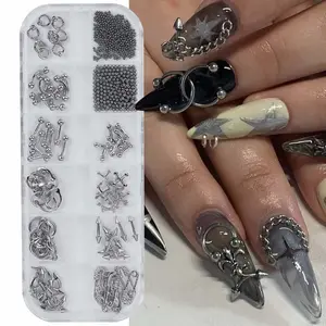 3D Metal Nail Art Decorations, Y2K Alloy Nail Accessories for Women and Girls, DIY Nail Art Supplies for Stunning Nails