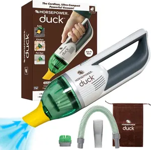 DUCK COMPACT CORDLESS VACUUM – ULTRA POWERFUL HANDHELD CLEANER FOR HOME & CAR